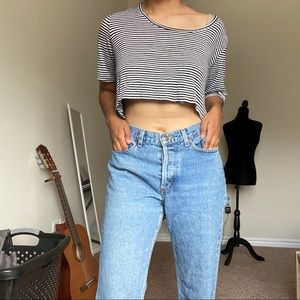 Vintage denim boyfriend jeans